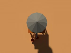 low poly farm well 3D Model
