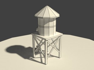 low poly farm well Modello 3D