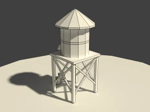 low poly farm well 3D Model