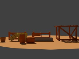 low poly farm miscellaneous 3D Model