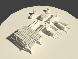 low poly farm miscellaneous 3D Model