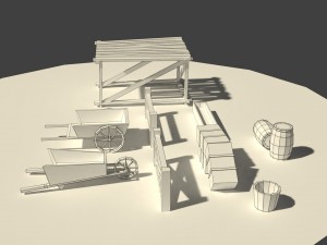 low poly farm miscellaneous 3D Model