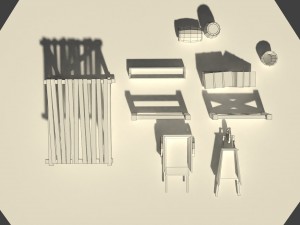 low poly farm miscellaneous 3D Model