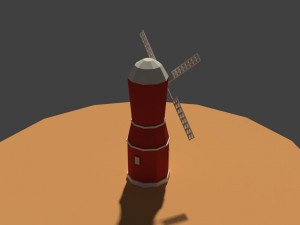 low poly farm wind mill 2 Modelo 3D
