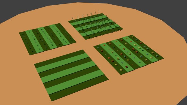 low poly farm fields 3Dモデル .c4d .max .obj .3ds .fbx .stl .blend 