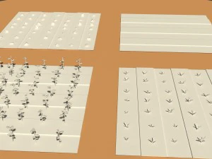 low poly farm fields 3D Model