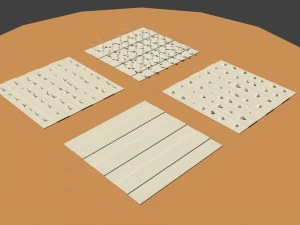 low poly farm fields 3D Model