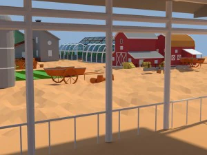 low poly farm complex 3D Model