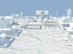 low poly farm complex 3D Model
