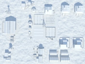 low poly farm complex Model 3D