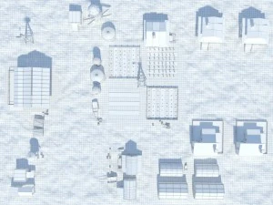 low poly farm complex 3D Model