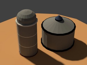 low poly farm silos 3D मॉडल