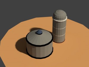 low poly farm silos 3D मॉडल