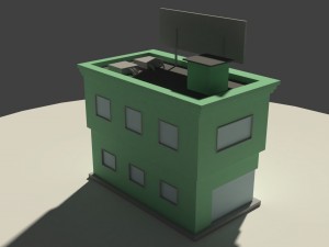 low poly music store 3D मॉडल