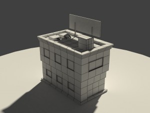 low poly music store 3D मॉडल