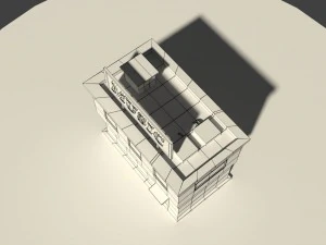 low poly music store 3D Model