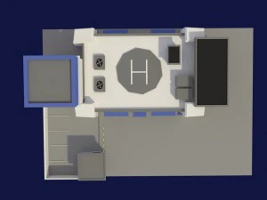 low poly police station 3D Model
