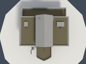 low poly consulate building Model 3D