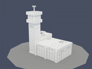 low poly fire department Modèle 3D