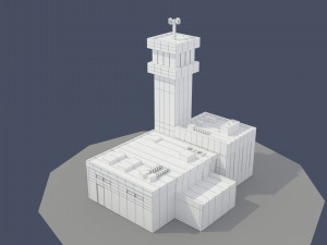 low poly fire department Modèle 3D