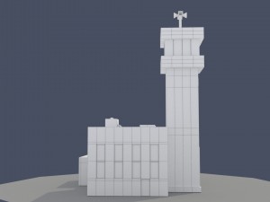 low poly fire department Modèle 3D