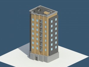 low poly aparment 1 3D 모델