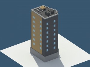 low poly aparment 1 3D 模型