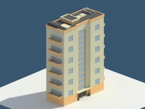apartamento baixo poli 2 Modelo 3D