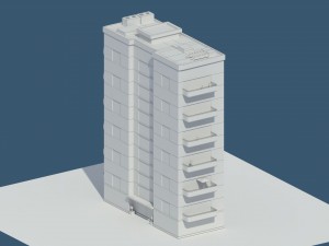 low poly aparment 2 3D Model