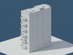 low poly aparment 2 3D Model