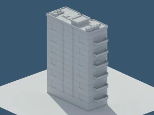 apartamento baixo poli 2 Modelo 3D