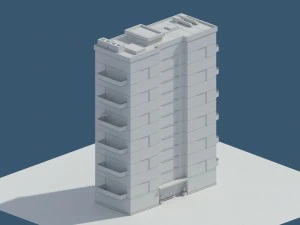 apartamento baixo poli 2 Modelo 3D