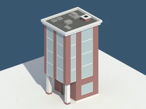 appartamento low poly 3 Modello 3D