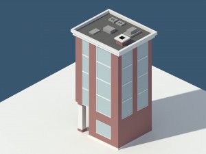 low poly apartment 3 3D 모델
