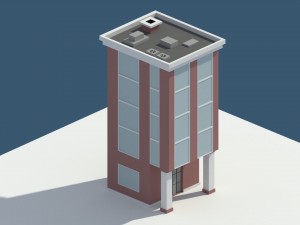 low poly apartment 3 3D 모델