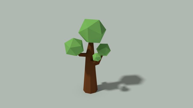 low poly tree 3D-Modell .c4d .max .obj .3ds .fbx .stl .blend 