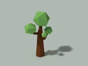 low poly tree 3D मॉडल