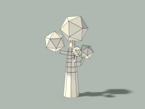 low poly tree 3D-Modell