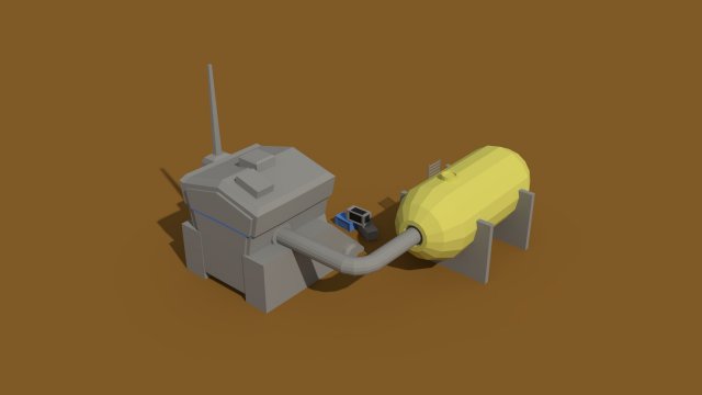 low poly scifi generator 3D मॉडल .c4d .max .obj .3ds .fbx .stl .blend 