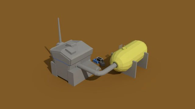 Low-Poly-Scifi-Generator 3D Modell .c4d .max .obj .3ds .fbx .stl .blend 