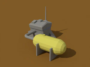 Low-Poly-Scifi-Generator 3D Modell
