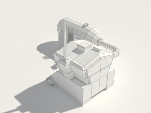 low poly scifi generator 3D मॉडल