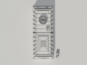 low poly scifi hangar 1 Model 3D