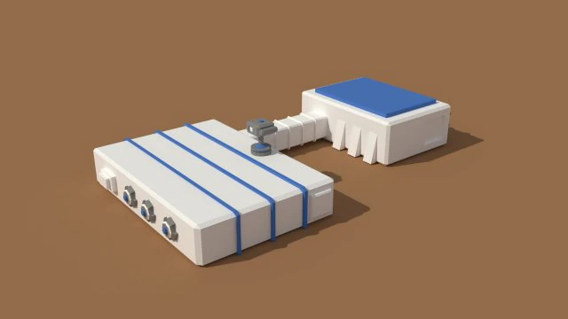 low poly scifi hangar 2 3D Model .c4d .max .obj .3ds .fbx .stl .blend 