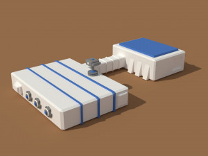 low poly scifi hangar 2 3D मॉडल