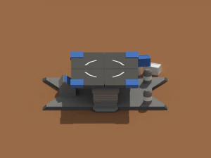 low poly scifi loading pad 3D Model