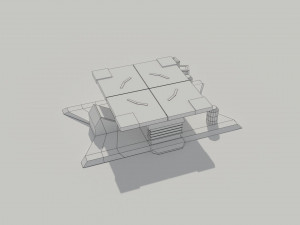 low poly scifi loading pad 3D मॉडल