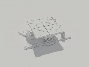 low poly scifi loading pad 3D Model