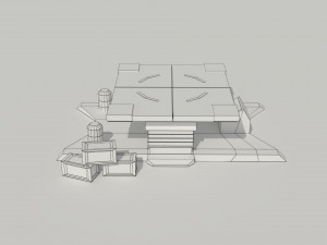 low poly scifi loading pad 3D मॉडल