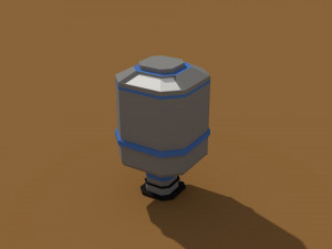 low poly scifi silo 3D Model